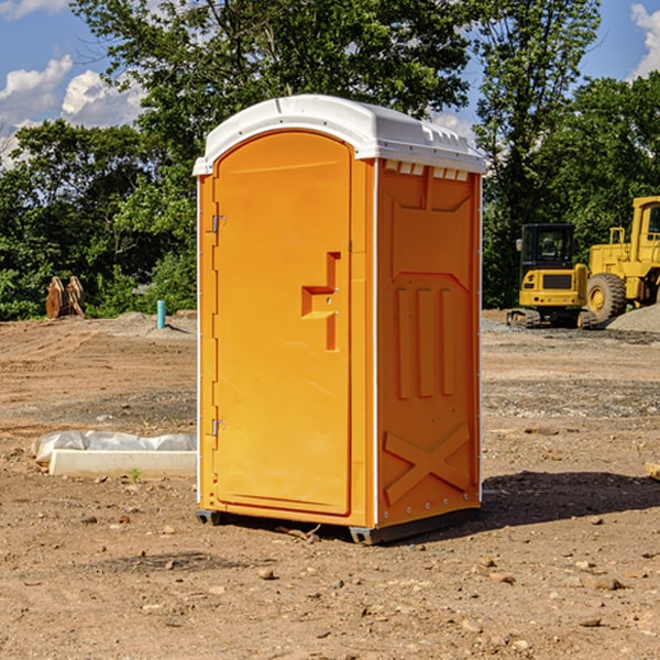 how often are the portable restrooms cleaned and serviced during a rental period in Pringle